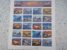#3916 AMERICAN ADVANCES IN AVIATION SHEET OF 20 37 CENT STAMPS 2004/2005 MNH 