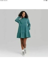 Womens Mineral Wash Long Sleeve Tiered 