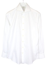 SUITSUPPLY Extra Slim Fit Formal Shirt Men's LARGE White Cutaway Collar