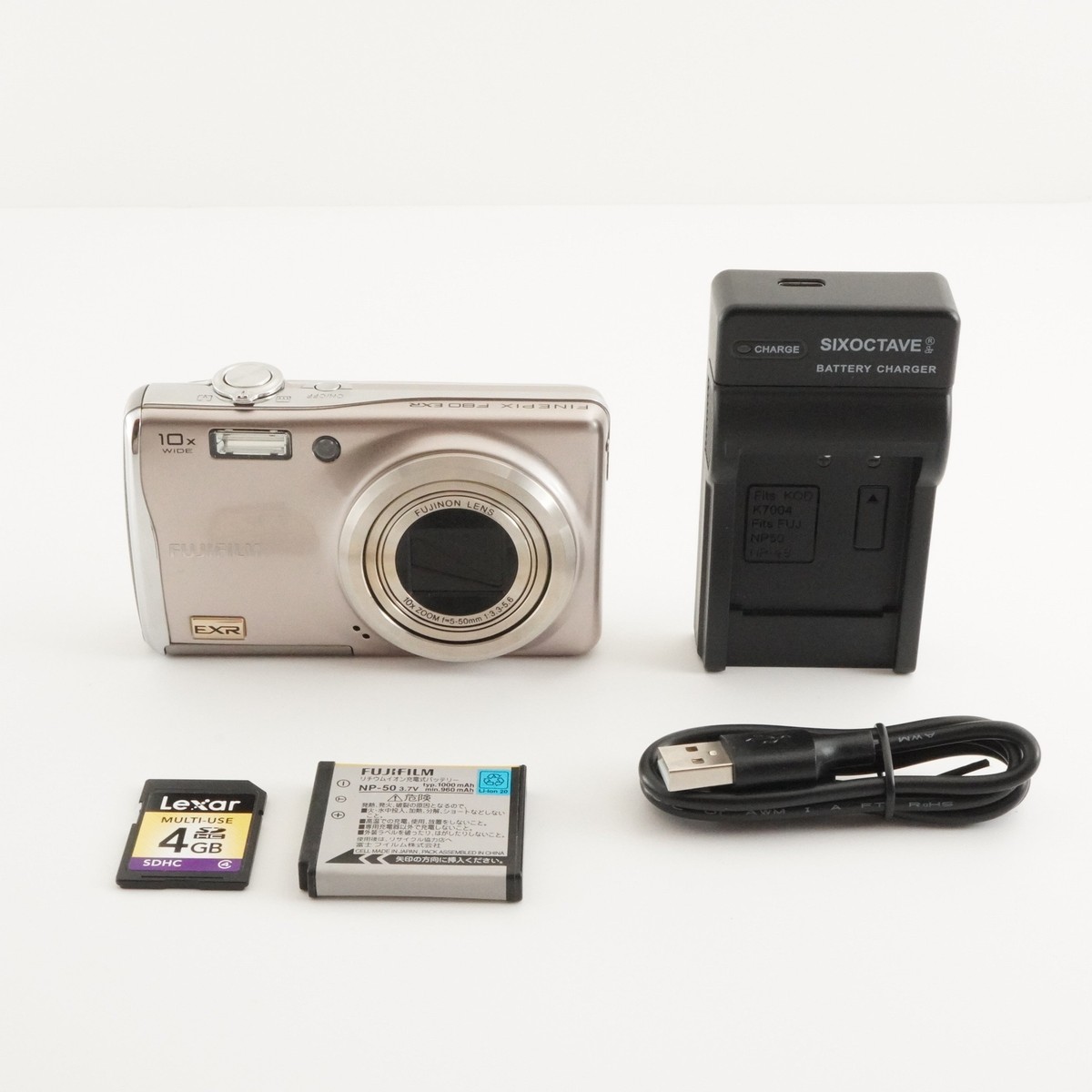 FUJIFILM FINEPIX F80 EXR Silver + 4GB SDHC Card Digital