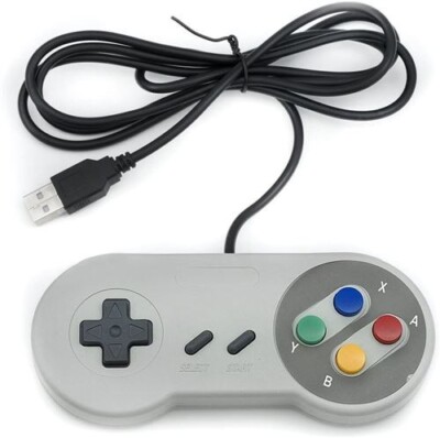 Eaxus – Manette USB Rétro NES Classic, 1,8 M, Sans Pilote, Pour PC, Raspberry Pi, Retropie, 8-bit