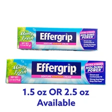 Effergrip Denture Adhesive Cream - 1.5 oz OR 2.5 oz Tube (Discontinued)