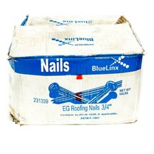 BlueLinx 231339 Electro Galvanized Roofing Nails 11 Gauge 3/4 in 50 lb 17000 pcs