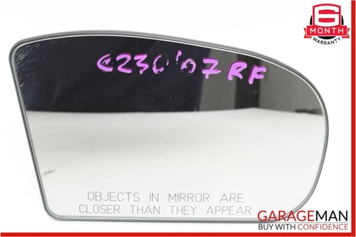 01-07 Mercedes W203 C230 Front Right Passenger Side Mirror Glass