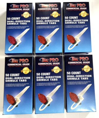 300 COUNT TITAN PRO COMMERCIAL GRADE CHRISTMAS LIGHTS SHINGLE TAB LIGHT CLIPS