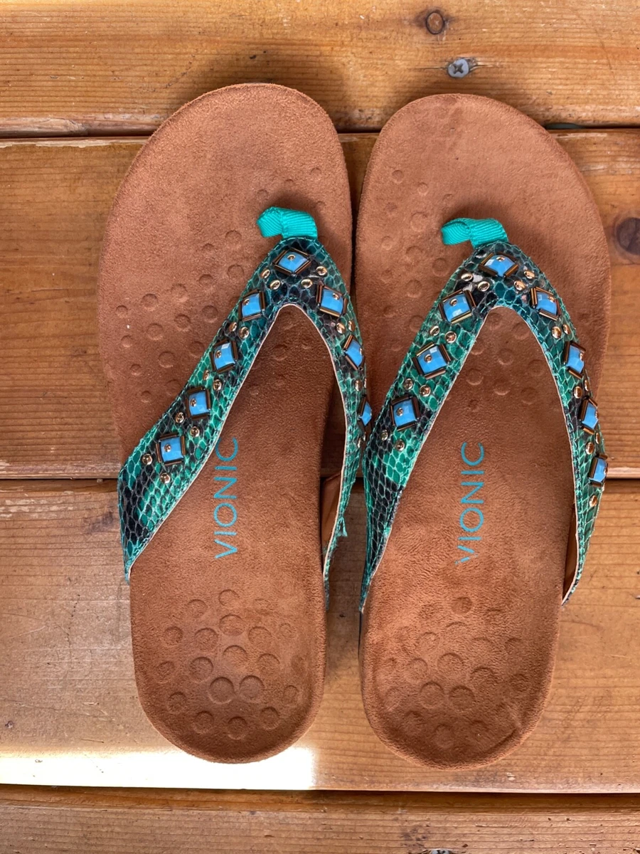 Vionic floriana sales teal snake