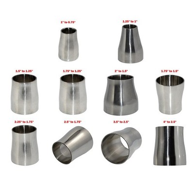 1 2 3 Sanitary Pipe Fitting Weld Welding Reducer Stainless Steel 316 Adapter