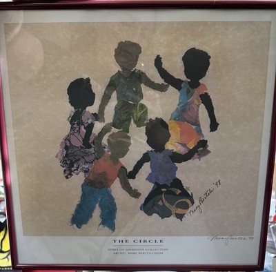 Mary Bertoli Hand Signed, Lithograph 1998 American Children Theme  The Circle
