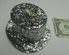 New Years Eve 5" x 2" Sparkle Glitter Party Hat Table Decoration, Tree Ornaments