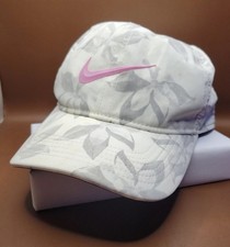 Nike Classic99 Dri-Fit Adjustable Golf Hat Floral White Gray Pink Breathable