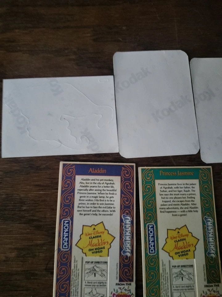 Tarjetas Disney Aladdin Dannon más pegatinas pegatinas vintage Aladdin Disney  Foto 4 de 4