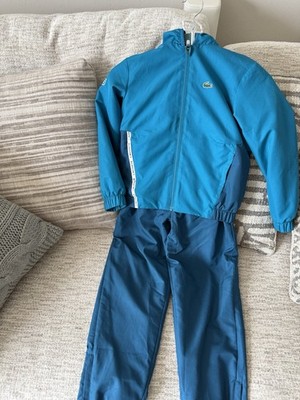 PUMA Boys 2pc Colorblock Tracksuit Set Blue/Yellow Zip Jacket Pants Sz 4