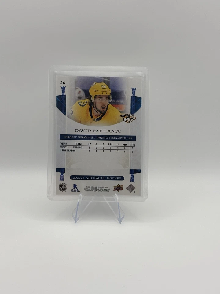 2022-23 Upper Deck Artifacts - David Farrance #24 Copper /299 - Image 2 of 2