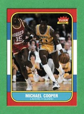 SUPER High End RARE - 1986-87 Fleer 17 Michael Cooper Showtime Lakers