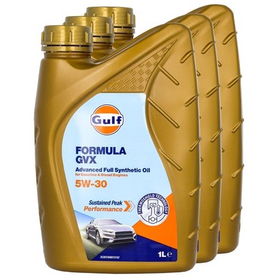 Motoröl Gulf Formula GVX 5W-30 3 X 1 Liter für Audi A1 A3 A4 A5 A6 A7 A8 Q2 Q3