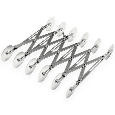 12-Wheel Stainless Steel Pastry Cutter Adjustable Dough Cutter 2-1/8'' Wheels