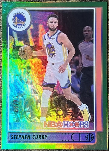 Stephen Curry 2021-22 Panini NBA Hoops Green #04/99 Warriors #18