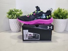 Under Armour UA Infinity 3 Running Shoes Grade School Size 6Y Black/Purple NWB
