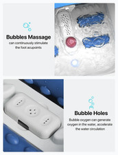 Collapsible Foot Spa Bath Massager with Heat, Remote Control, Temperature Con...