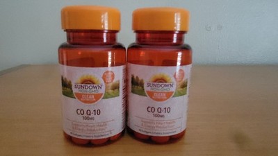 (2)  Sundown Vitamin CO Q-10 100mg Heart Health 40 Softgels EXP 01/27