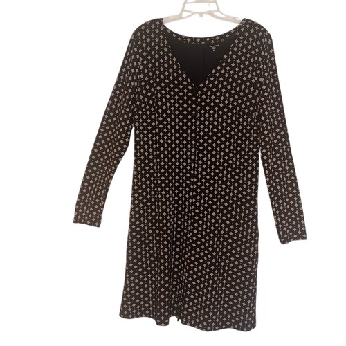 NEW Garnet Hill Stretch Jersey Button Down A-Line Swingy Dress Sz Med NWOT