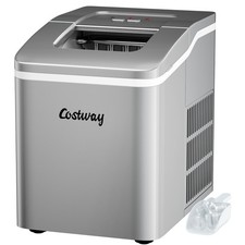 Portable Ice Maker Machine Countertop 26Lbs/24H Self-cleaning w/ Scoop Silver