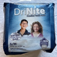 Comfees Diapers DriNite Youth Absorbent Underwear Sz S/M 38-65 lbs