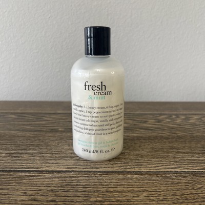 Philosophy Fresh Cream & Mint 3 in 1 Shampoo Shower Gel & Bath 8 oz No Seal