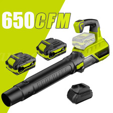 Brushless Cordless Leaf Blower for Makita 20V Max 650CFM 180MPH 2*4.0ah Battery