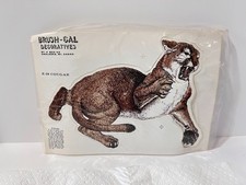 VINTAGE BRUSH-CAL DECAL 9"X12" COUGAR
