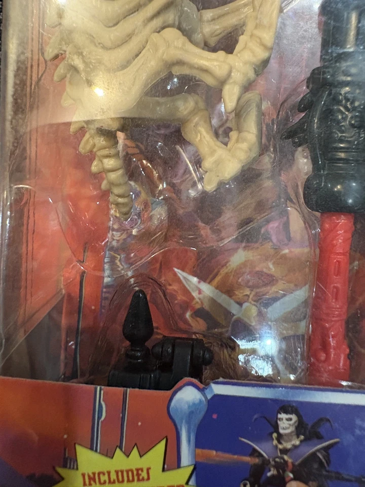 Figura de acción de colección Grimskull Skeleton Warriors 1994 Playmates juguete sellado sin usar, en caja Foto 3 de 4