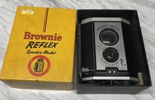 Brownie Reflex Synchro Model Eastman Kodak Rochester Camera m256 Art Deco Untest
