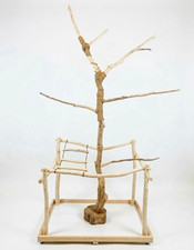 Natural Wood Bird Playstand 6.7 ft  Free Gift for Your Feathered Friend 