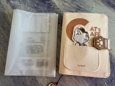A6 Cat’s Cafe Notebook Set Cute Planner Cover Agenda Paper Cloth Kitten New