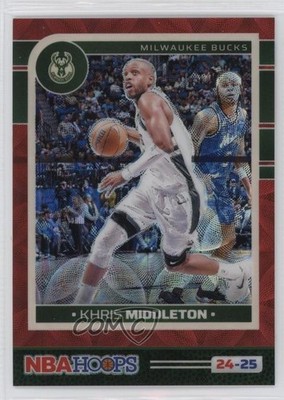 2024-25 Panini NBA Hoops Premium Red Scope Prizm /49 Khris Middleton #22 1ph6