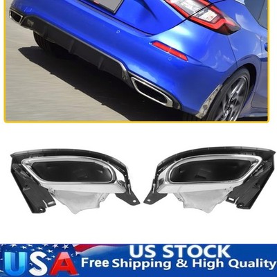 Rear Bumper Exhaust Muffler Tip End Pipe Heat Shield Fits 2022-2024 Honda Civic
