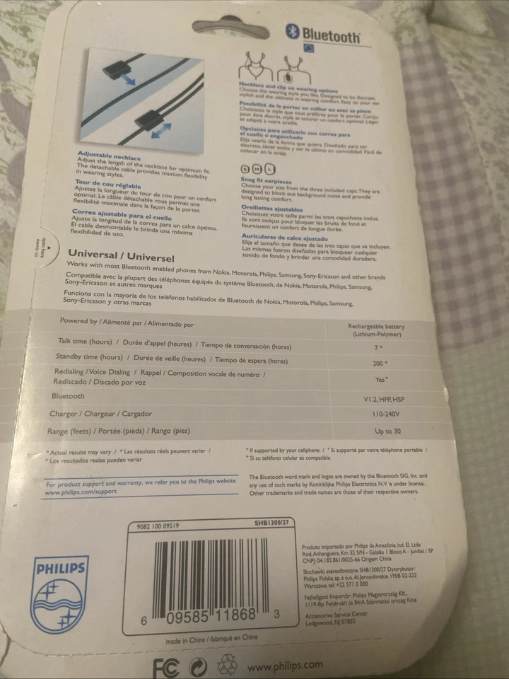 Philips SHB1300 Silver/Black In-Ear Only Headsets - Image 3 of 4