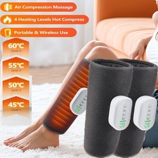 2x Wireless Air Pressure Calf Massager Electric Leg Heating Massager 4 Mode New