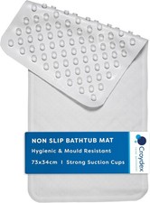 Bath Mat - Anti-Mould Non Slip Mats for inside Bath, M, White