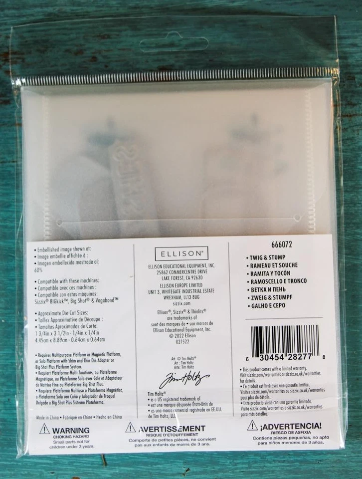 SIZZIX Tim Holtz Die Set Twig & Stump #666072 Thinlits Christmas Tree Snowmen - Image 3 of 4