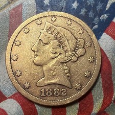 1882-S U.S. $5 Liberty Head Gold Half Eagle