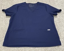 FIGS Women s Size XL Technical Scrub Top Blue FW1100 Casma 3 Pocket Scrubs
