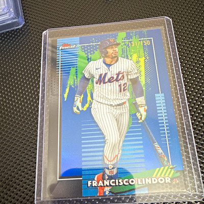 Topps Finest Francisco Lindor New York Mets Parallel Serial Numbered 131/150