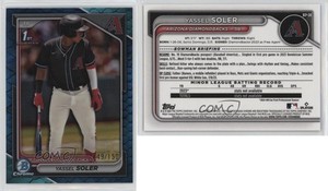 2024 Bowman Chrome Prospects Blue Reptilian Refractor /150 Yassel Soler #BCP-174