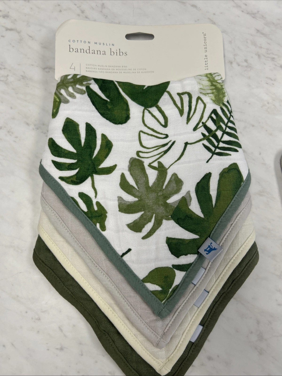 Little Unicorn Bandana Bibs 4 Pack Cotton Muslin Baby 0-2 Years Green
Opens in a new window or tab