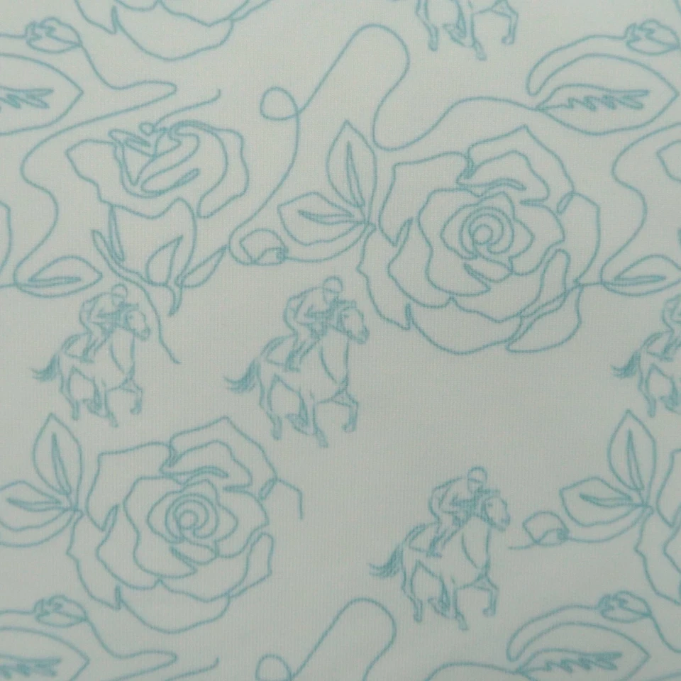 Рубашка мужская Kentucky Derby очень большая белая синяя с цветочным узором для скачек на лошадях бамбуковая размер XL - Изображение 4 из 4