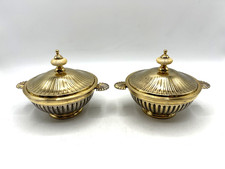 JOLIE PAIRE DE COUPES OU BOLS AVEC COUVERCLE ORIGINE BELGIQUE MAISON WISKEMANN