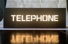 Vintage Lighted Electric Telephone Light Box Sign 18 x 4.5 x 6 - Christmas Gift