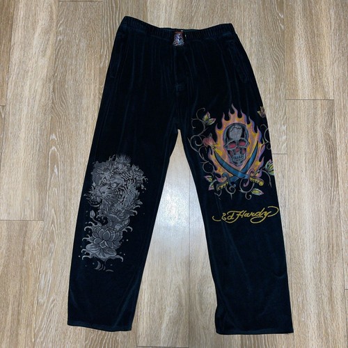 Ed Hardy Velour Mens Sweatpants 