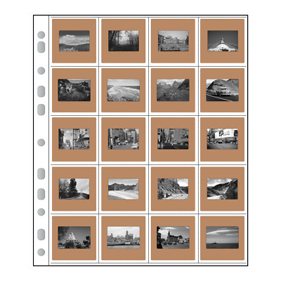 eTone Acid-Free 35mm/135 Archival Storage Sheets Pages Ring Binder Film Negative